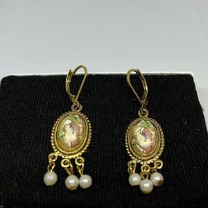 VINTAGE cameo inspired earrings